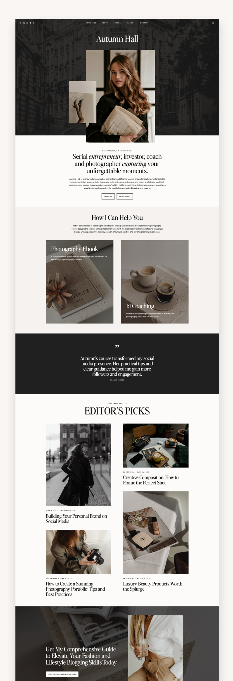 Autumn Hall WordPress Kadence Theme – Market WP Themes